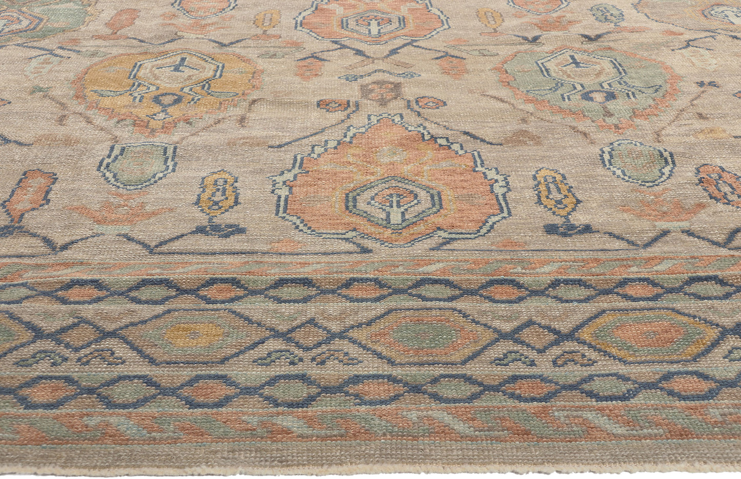 10 x 14 Modern Turkish Oushak Rug 53512