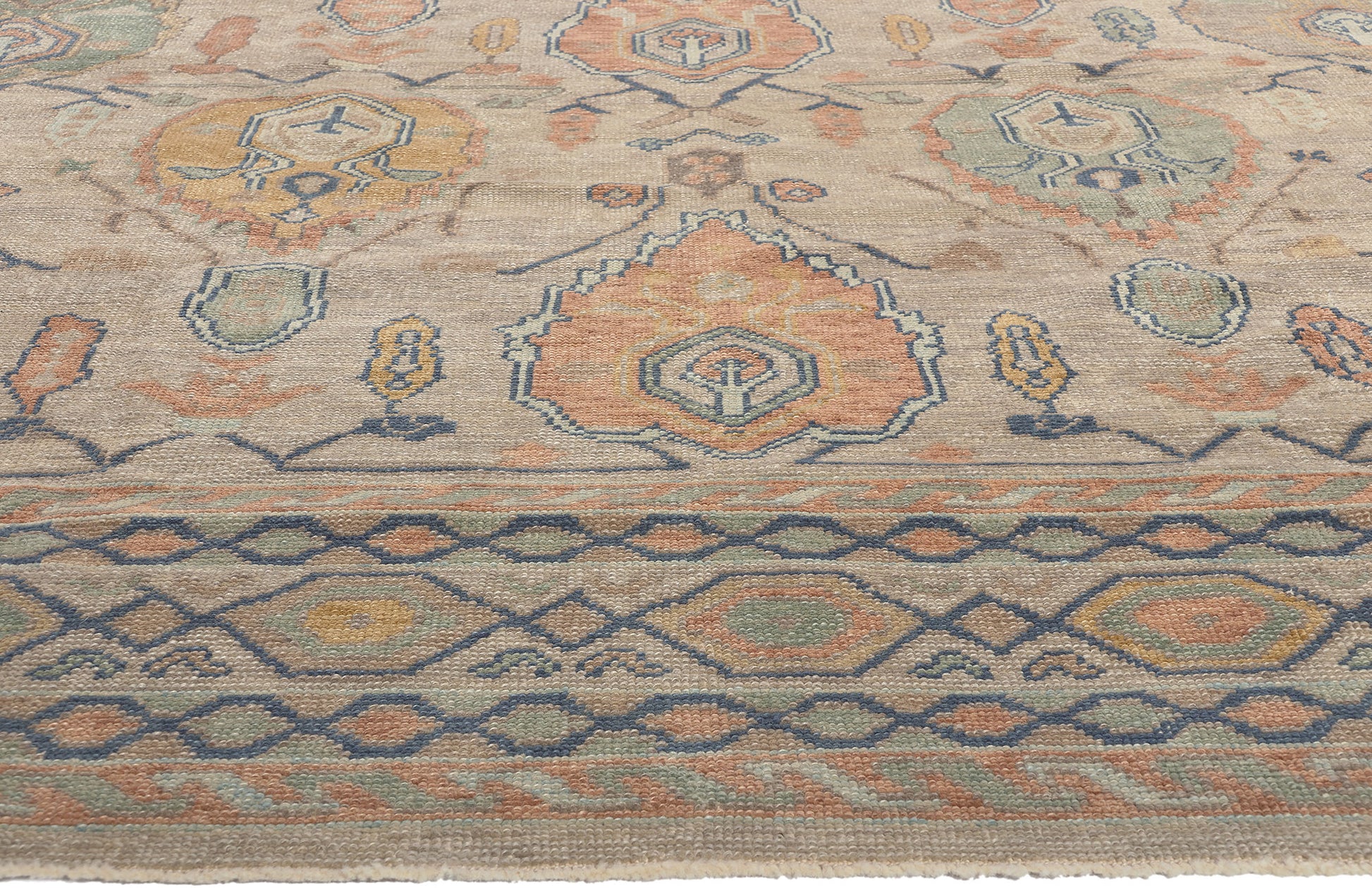 10 x 14 Modern Turkish Oushak Rug 53512