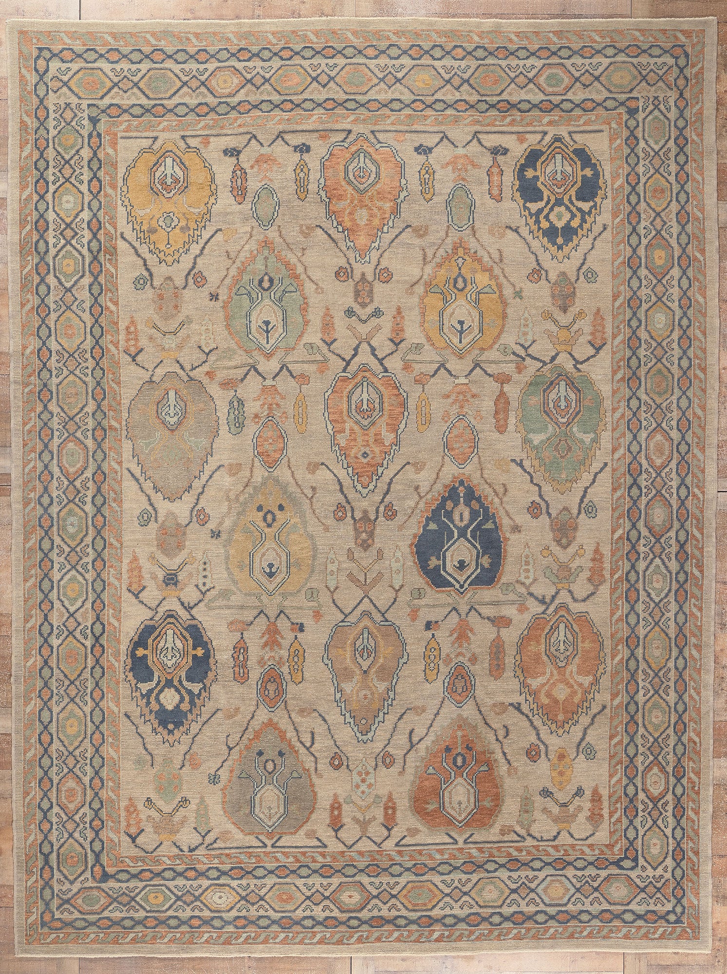 10 x 14 Modern Turkish Oushak Rug 53512