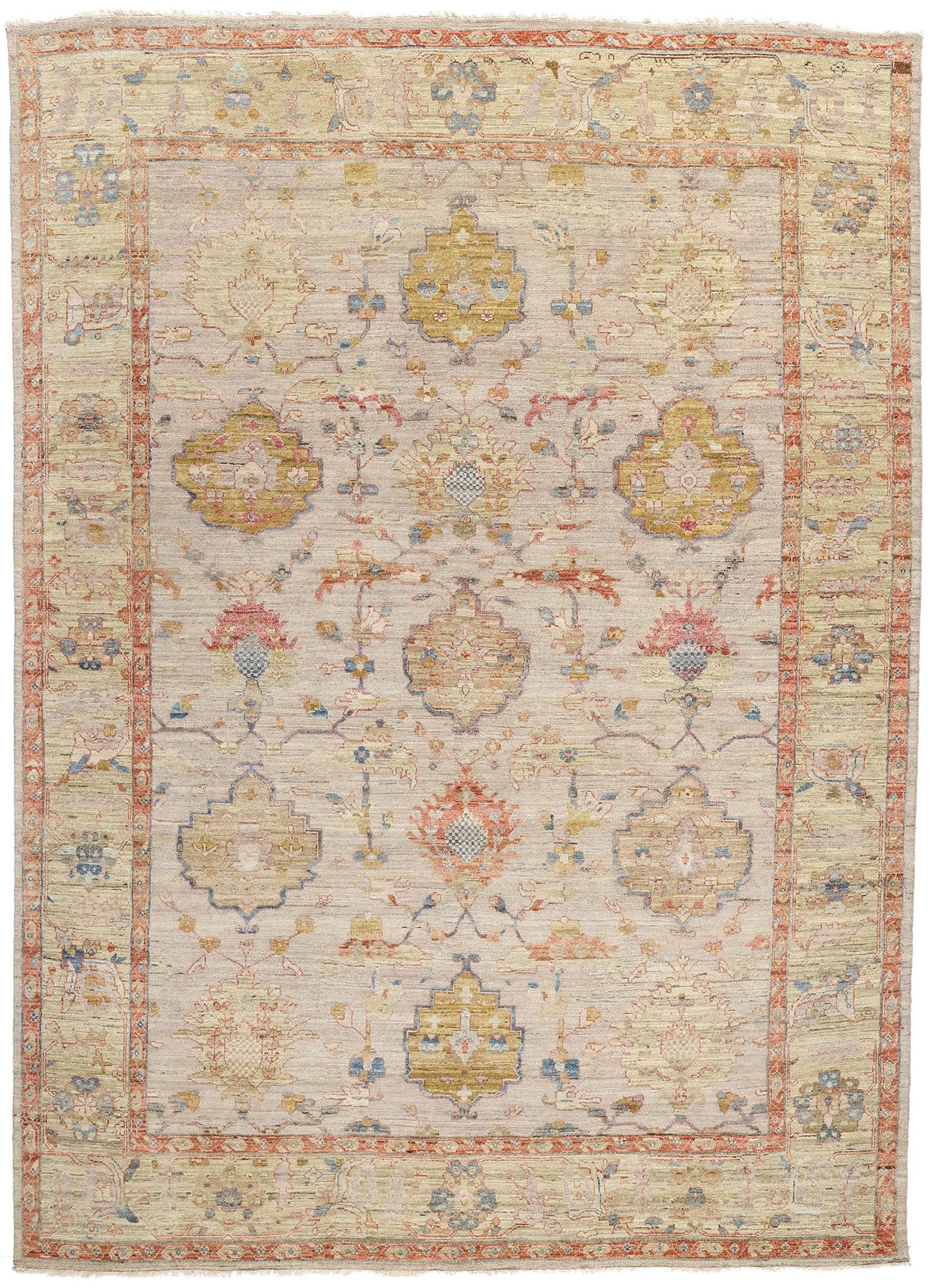 10 x 14 Modern Earth-Tone Oushak Rug 31078