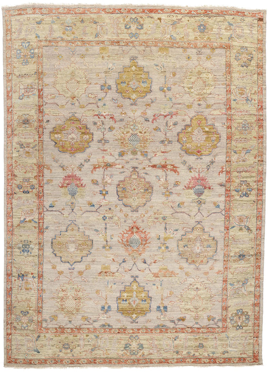 10 x 14 Modern Earth-Tone Oushak Rug 31078