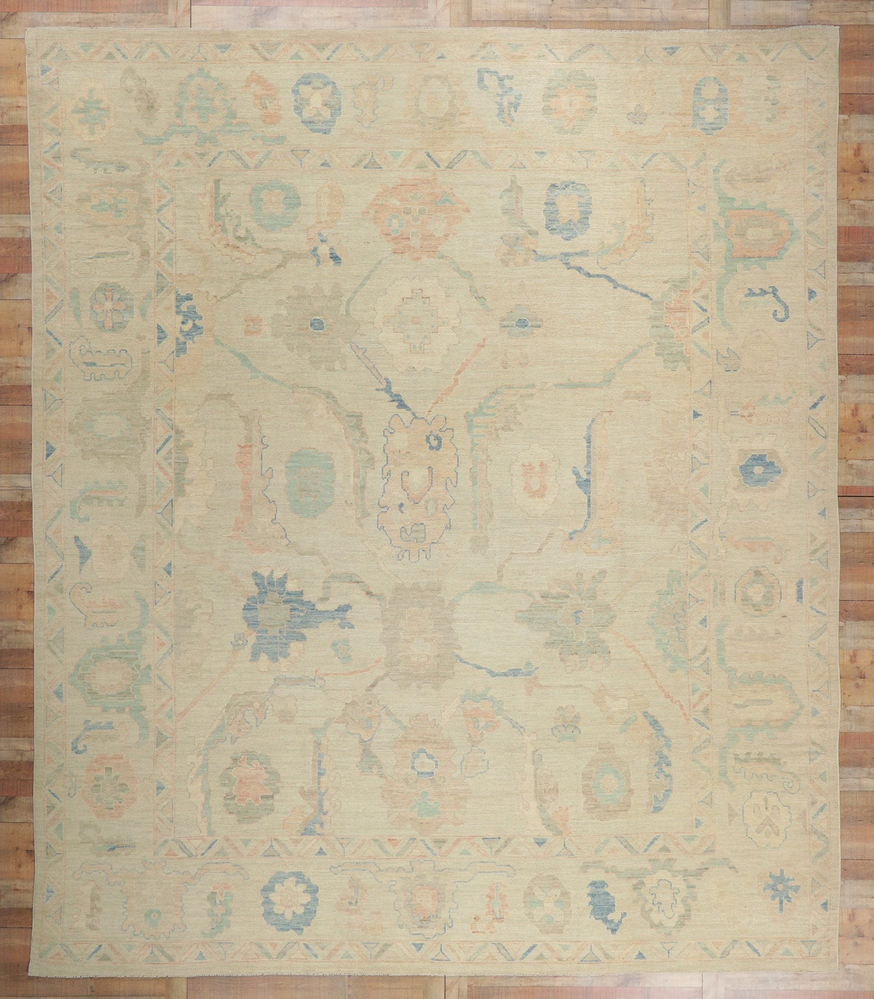 13 x 15 Vintage-Inspired Oushak Rug 80934