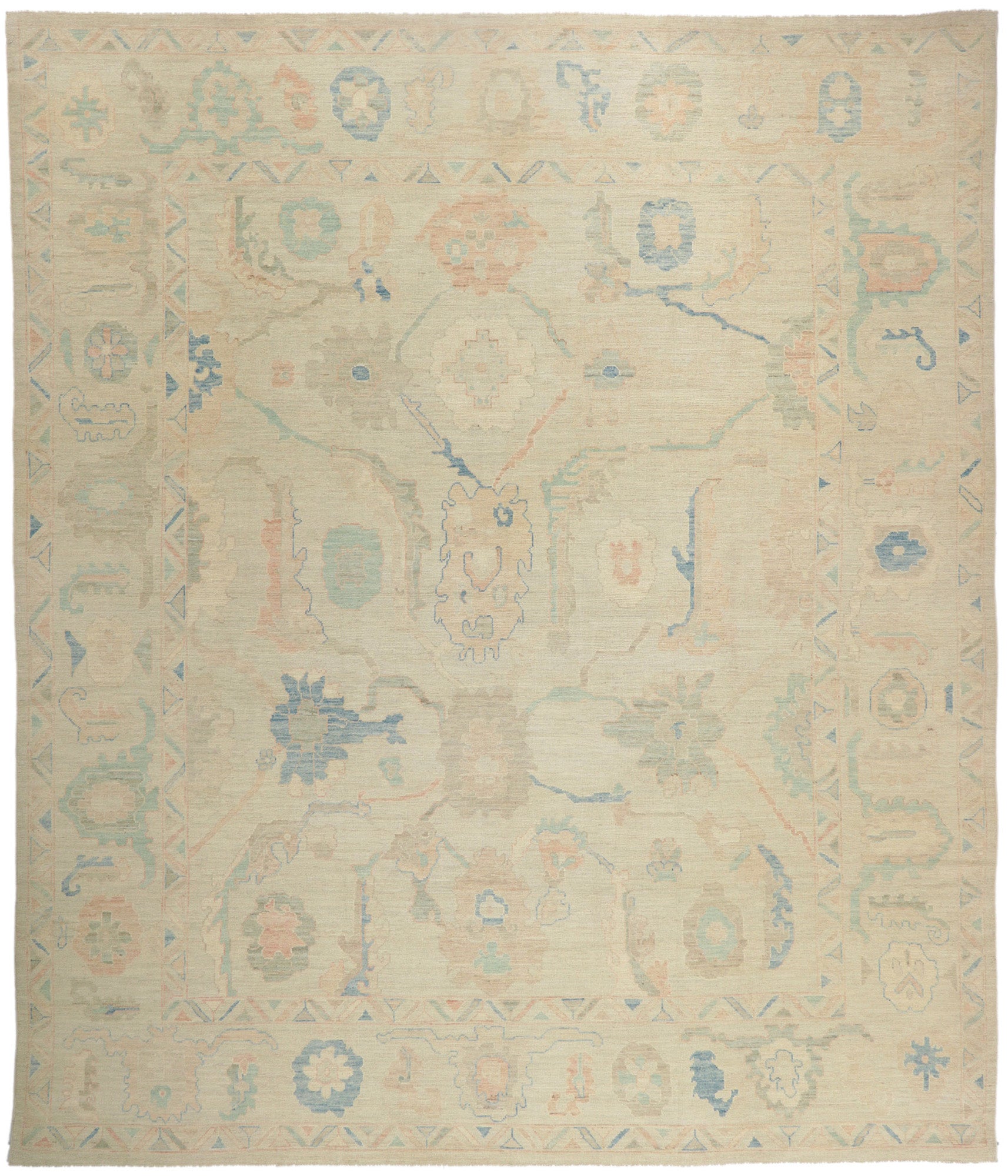 13 x 15 Vintage-Inspired Oushak Rug 80934