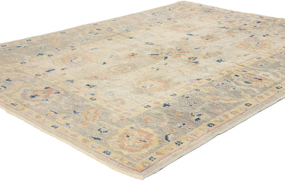 5 x 7 Modern Pastel Turkish Oushak Rug 53605