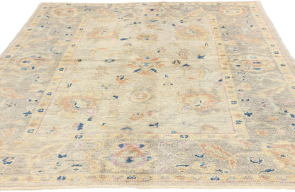 5 x 7 Modern Pastel Turkish Oushak Rug 53605