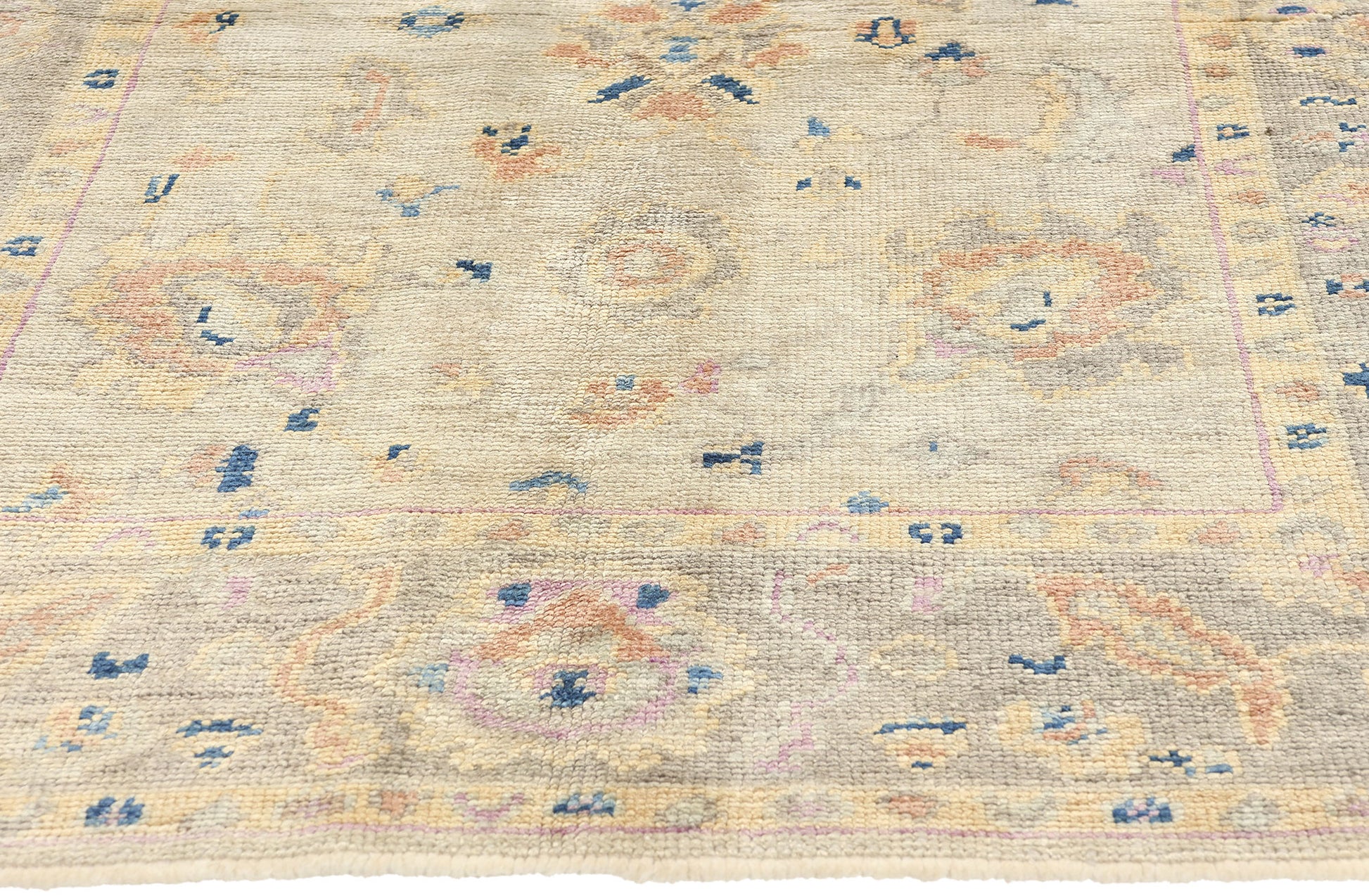 5 x 7 Modern Pastel Turkish Oushak Rug 53605