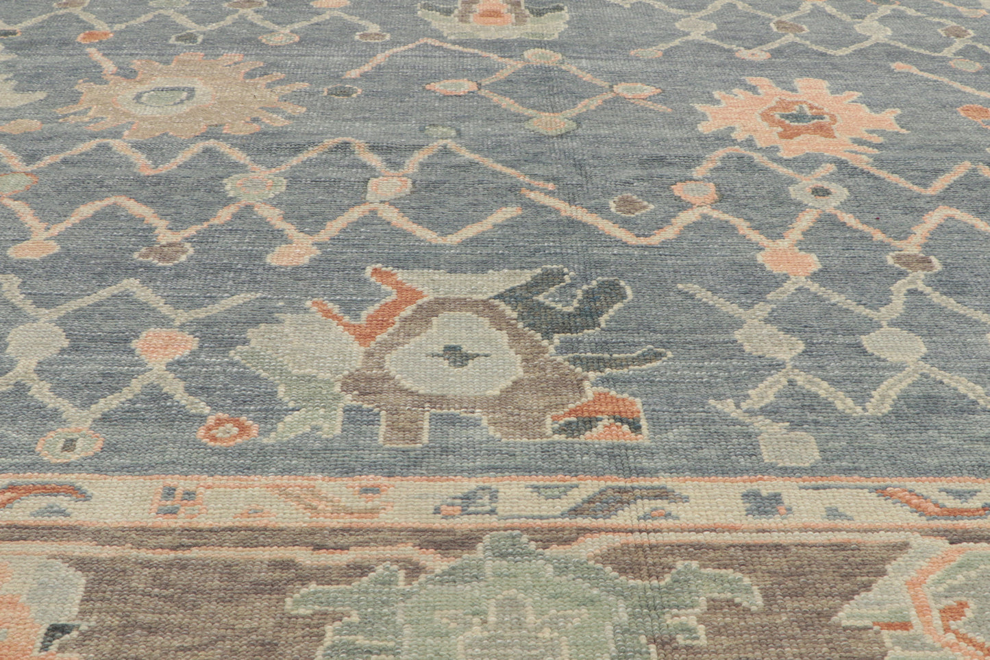 9 x 12 Modern Turkish Oushak Rug 53817