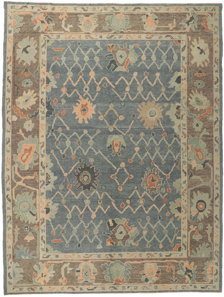9 x 12 Modern Turkish Oushak Rug 53817