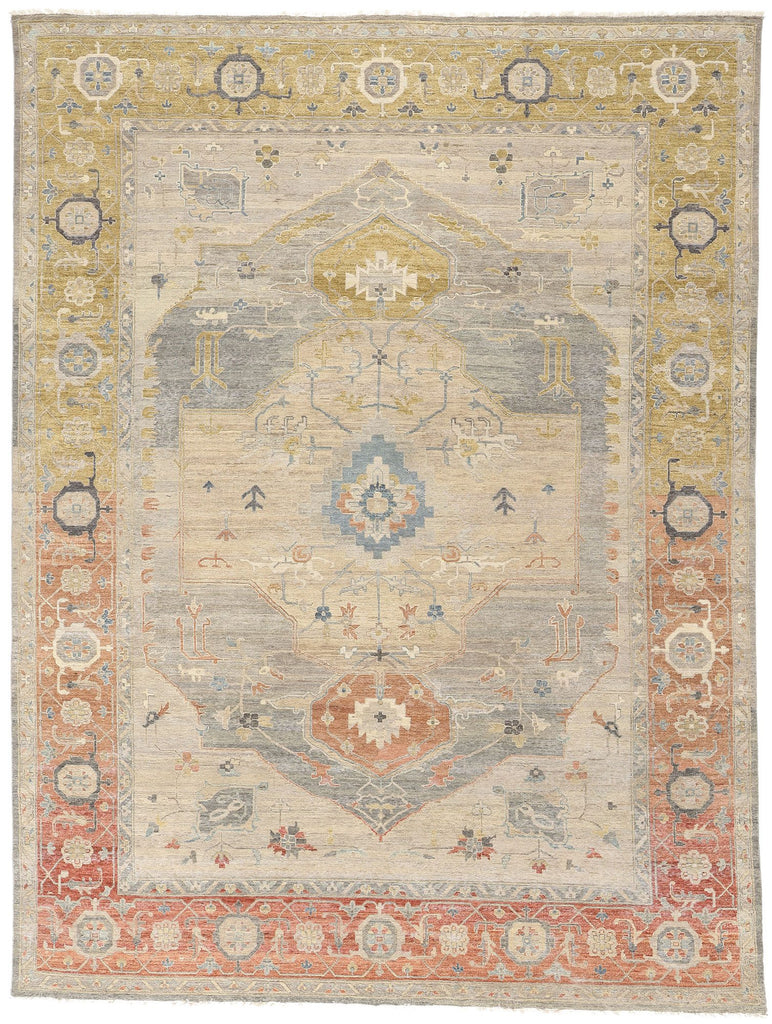 9 x 12 Modern Earth-Tone Oushak Rug 31054