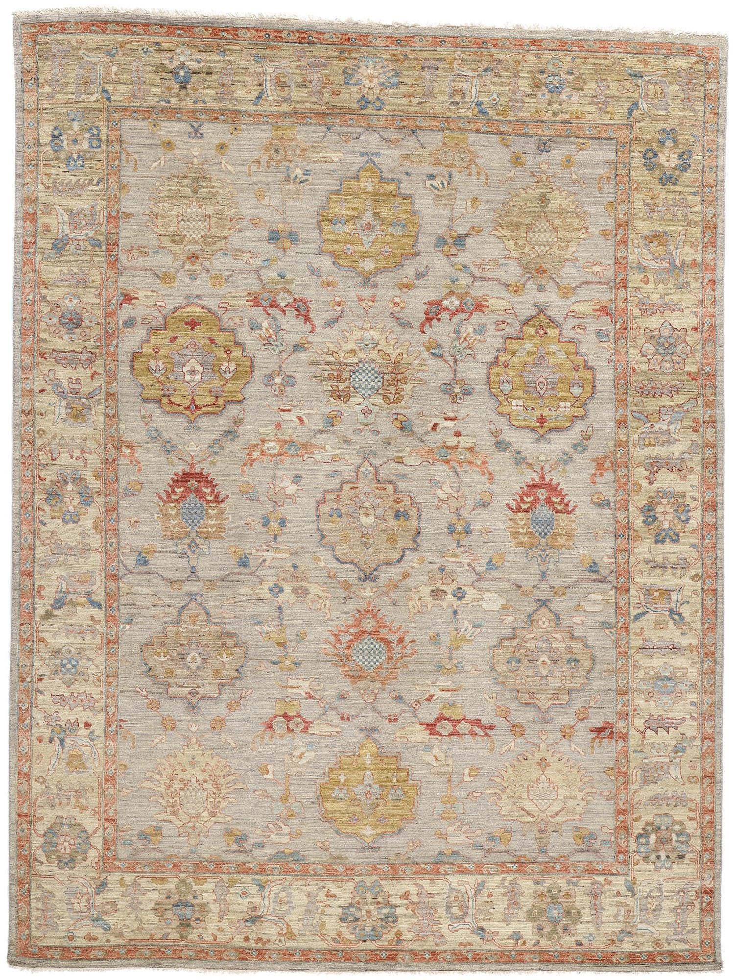 9 x 12 Modern Earth-Tone Oushak Rug 31055