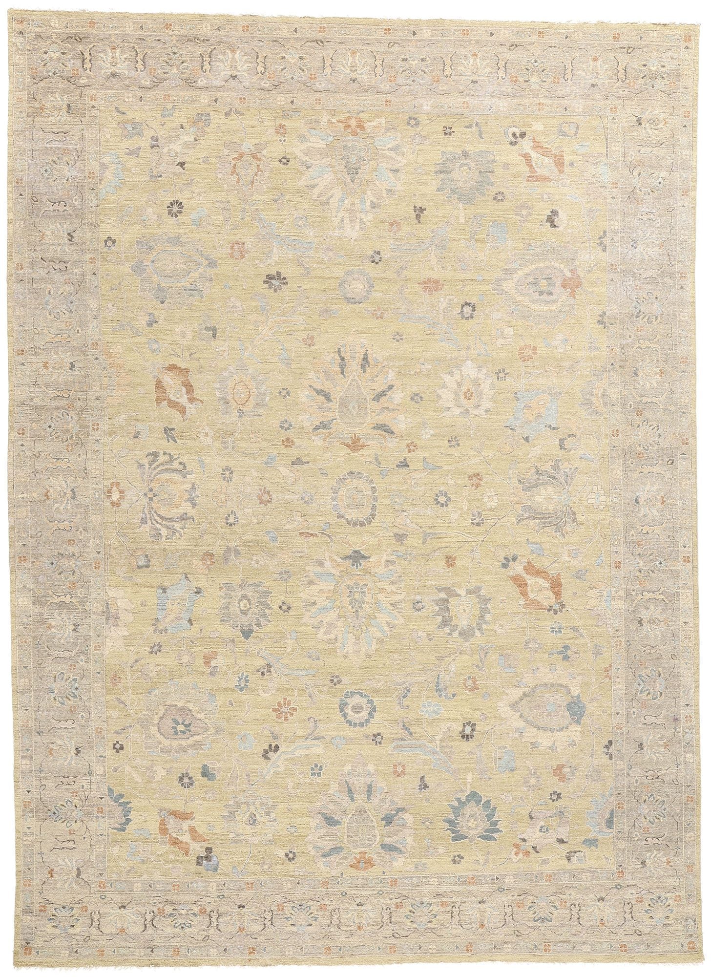 9 x 12 Modern Earth-Tone Oushak Rug 31056