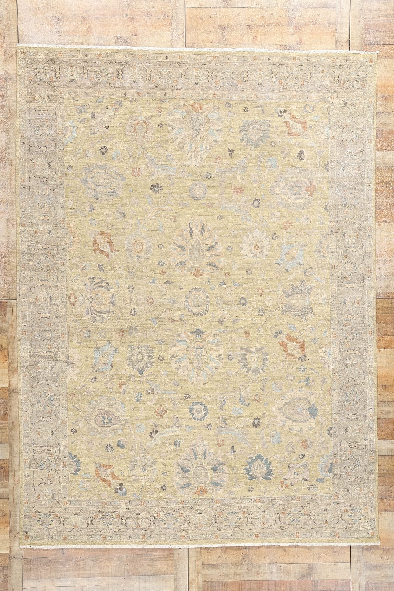 9 x 12 Modern Earth-Tone Oushak Rug 31056