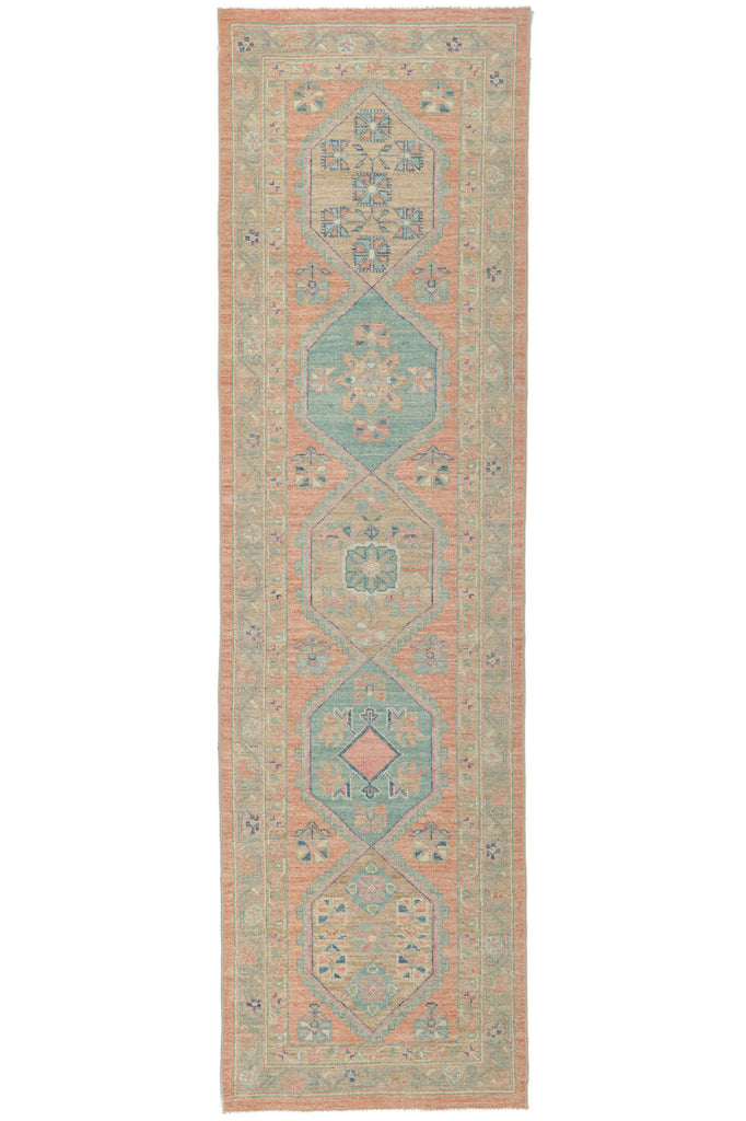 3 x 10 Colorful Oushak Runner 80832