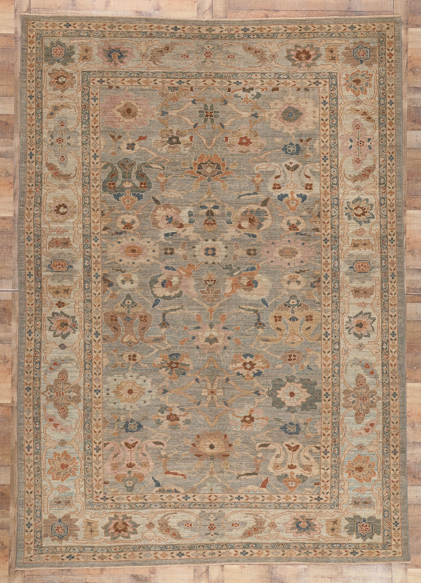 9 x 12 Modern Blue Persian Sultanabad Rug 60700