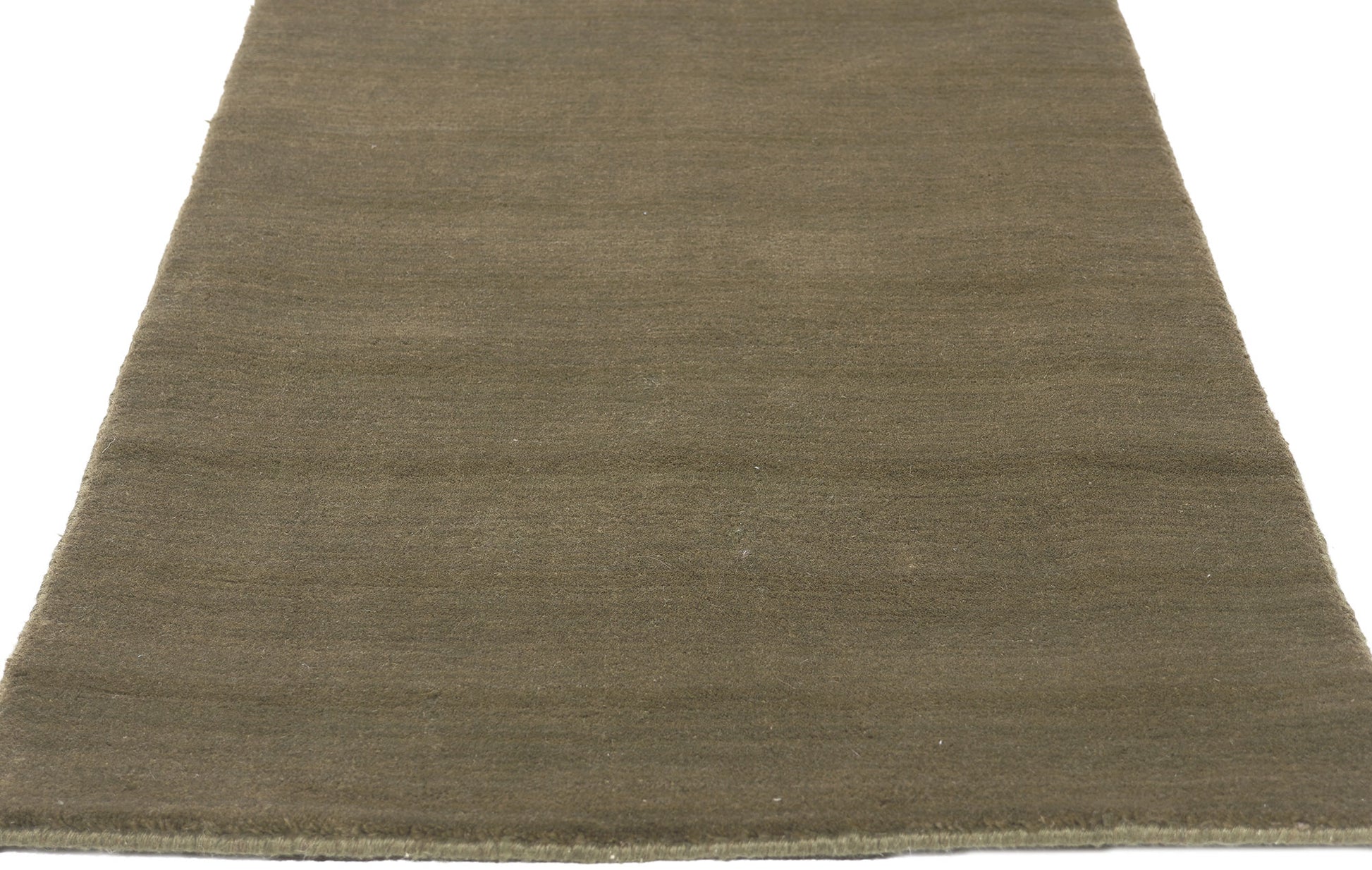 2 x 9 Solid Olive Green Modern Rug 30996