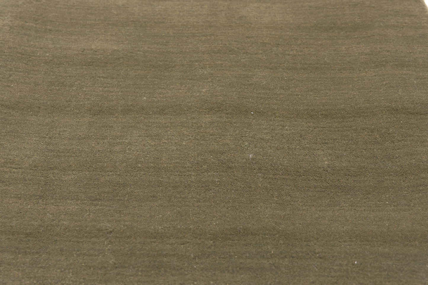 2 x 9 Solid Olive Green Modern Rug 30996