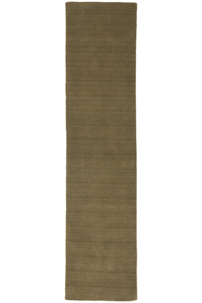 2 x 9 Solid Olive Green Modern Rug 30996
