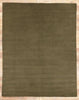 7 x 9 Solid Olive Green Modern Rug 30998
