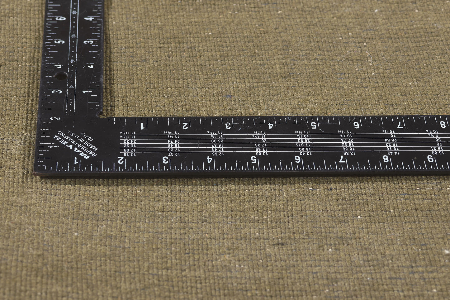 8 x 10 Solid Olive Green Modern Rug 30997