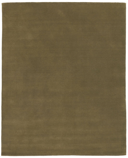 8 x 10 Solid Olive Green Modern Rug 30997