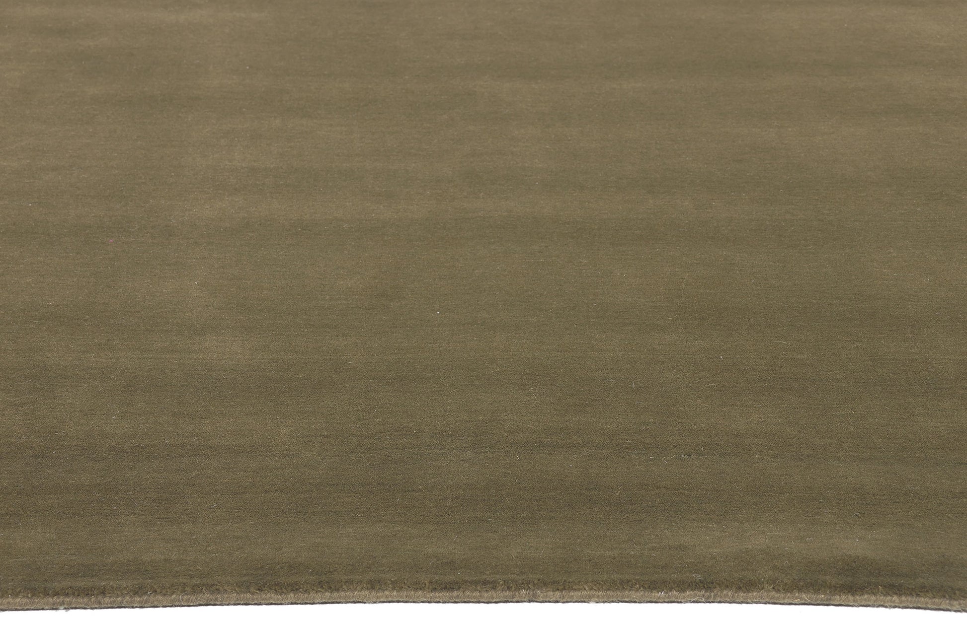 8 x 10 Solid Olive Green Modern Rug 30997