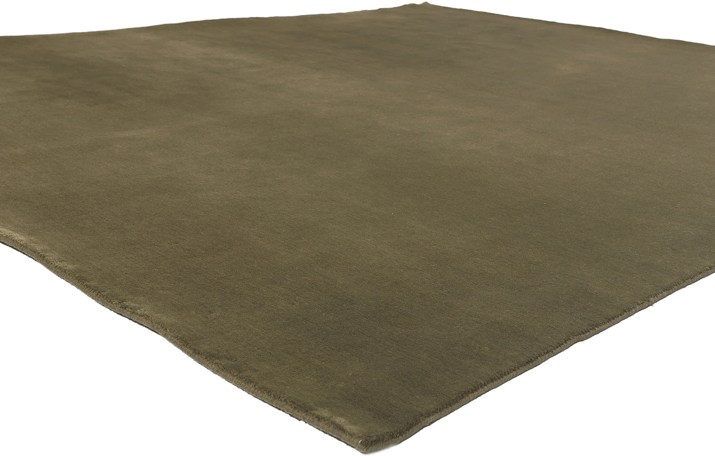 8 x 10 Solid Olive Green Modern Rug 30999