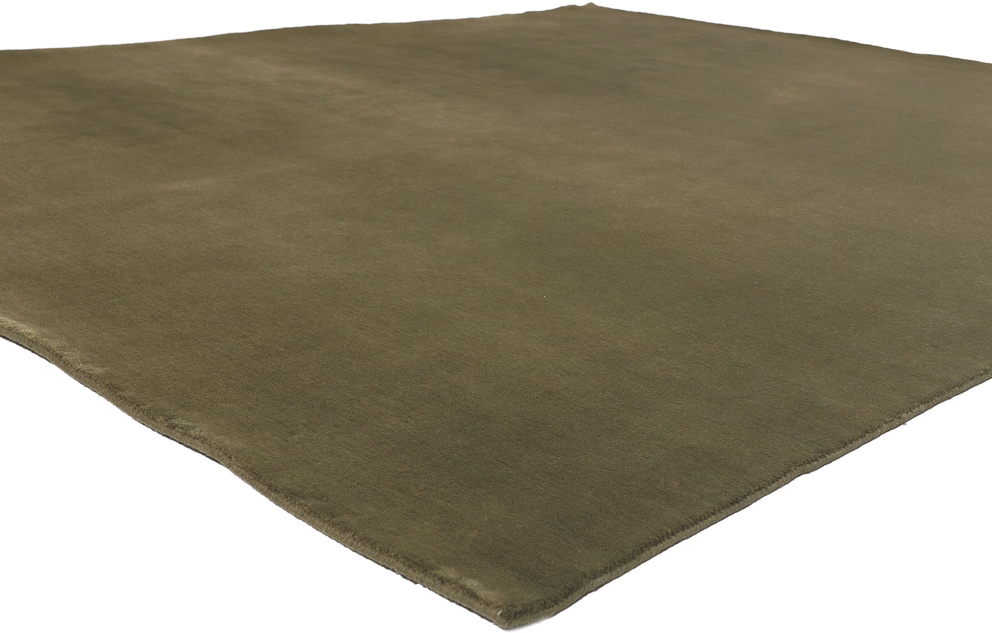8 x 10 Solid Olive Green Modern Rug 30999
