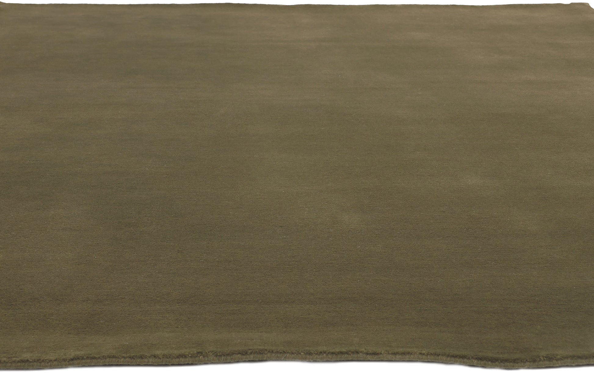 8 x 10 Solid Olive Green Modern Rug 30999