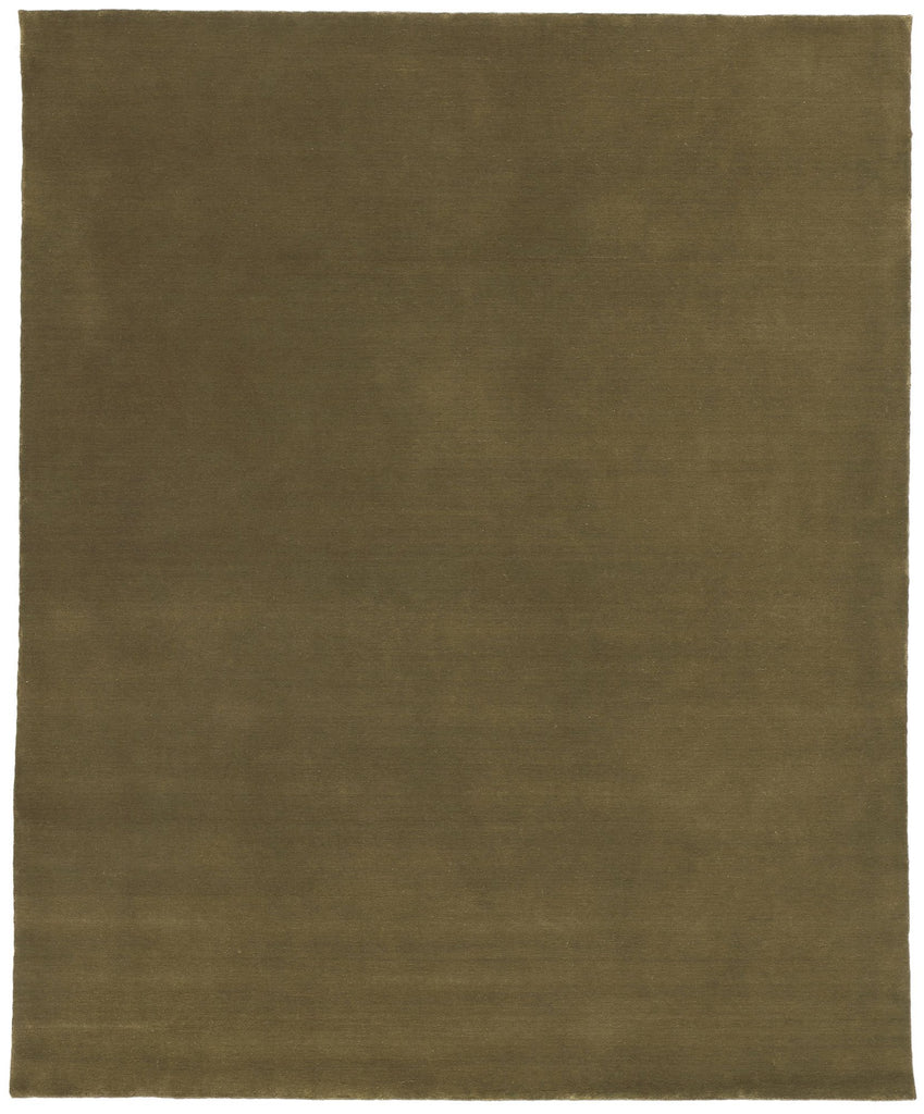 8 x 10 Solid Olive Green Modern Rug 30999