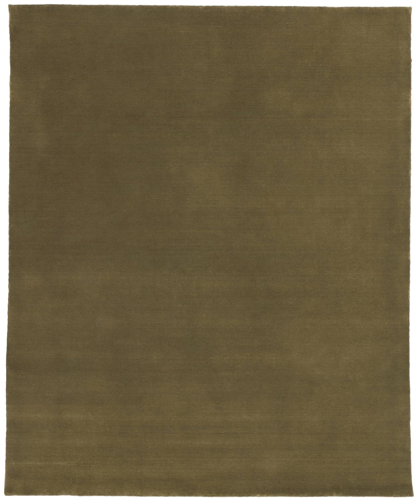 8 x 10 Solid Olive Green Modern Rug 30999