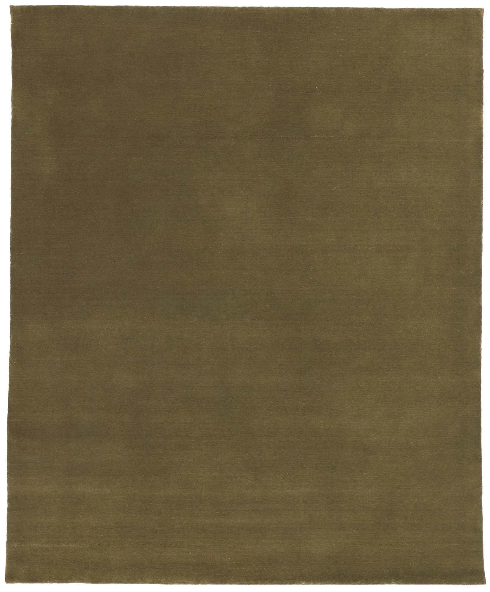 8 x 10 Solid Olive Green Modern Rug 30999