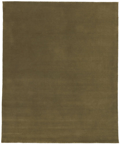 8 x 10 Solid Olive Green Modern Rug 30999