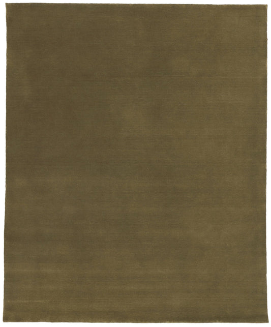 8 x 10 Solid Olive Green Modern Rug 30999