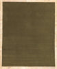 8 x 10 Solid Olive Green Modern Rug 30999