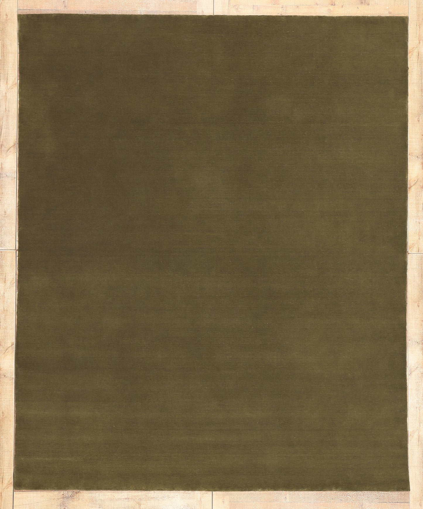 8 x 10 Solid Olive Green Modern Rug 30999