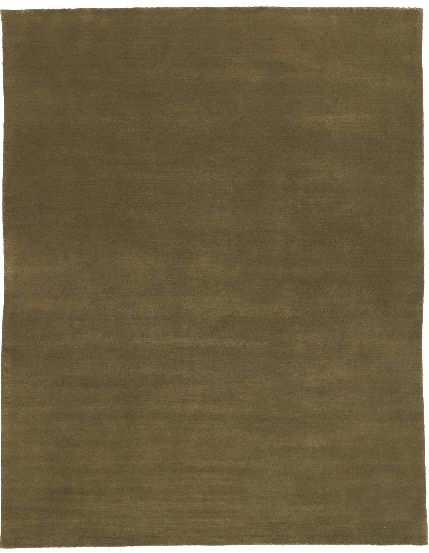 9 x 12 Solid Olive Green Modern Rug 31000
