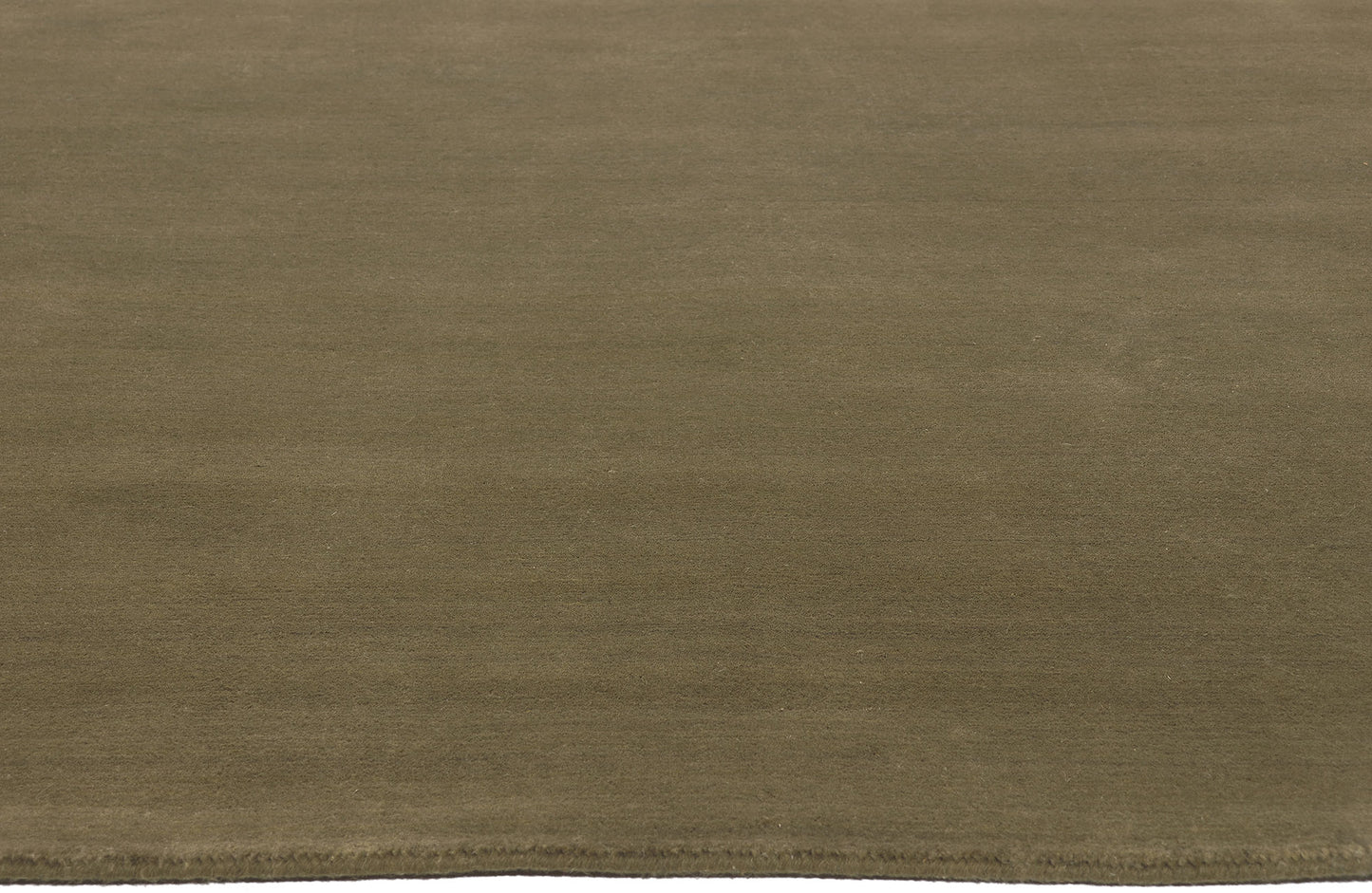 9 x 12 Solid Olive Green Modern Rug 31000
