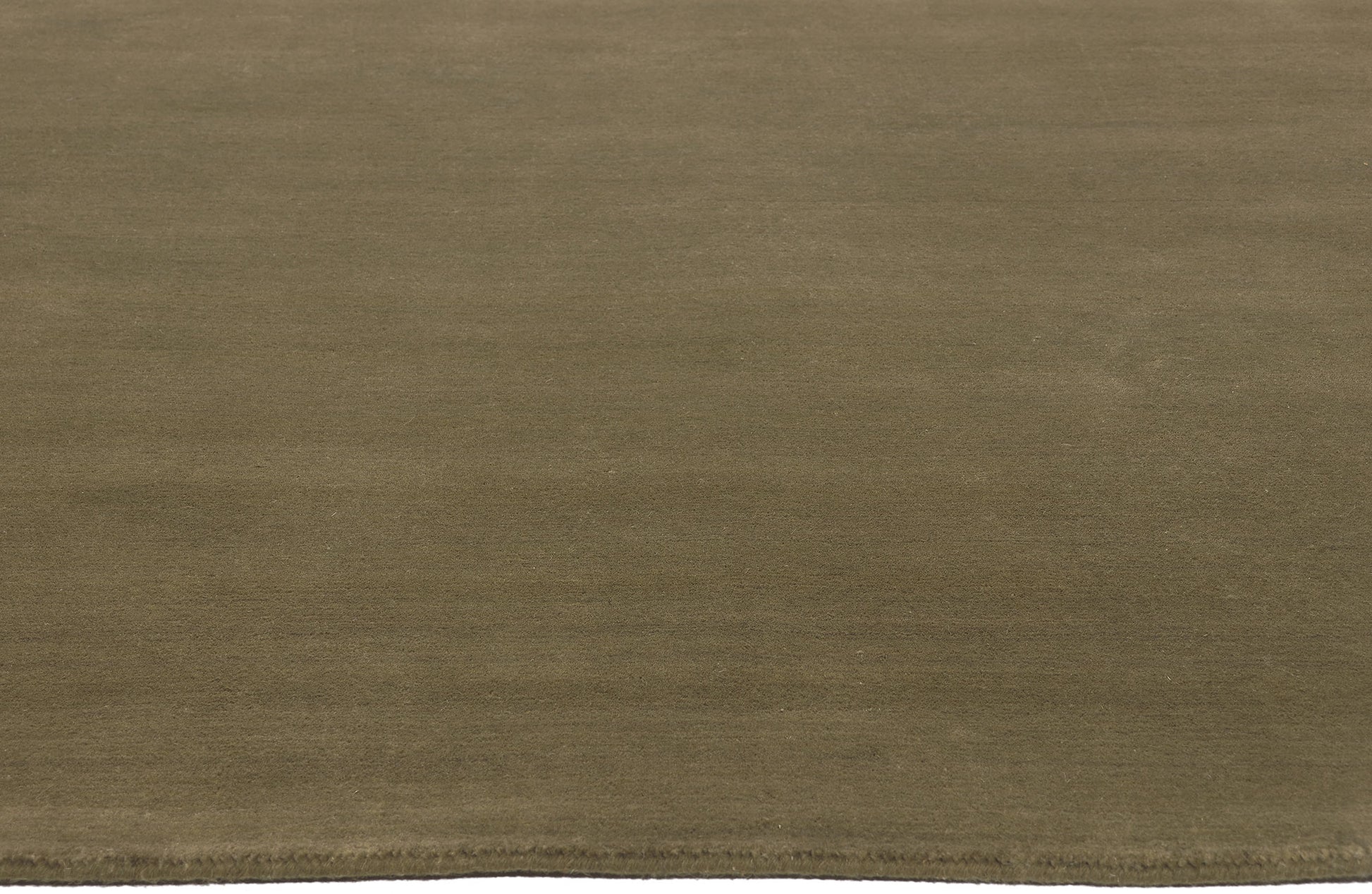 9 x 12 Solid Olive Green Modern Rug 31000
