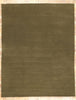 9 x 12 Solid Olive Green Modern Rug 31000