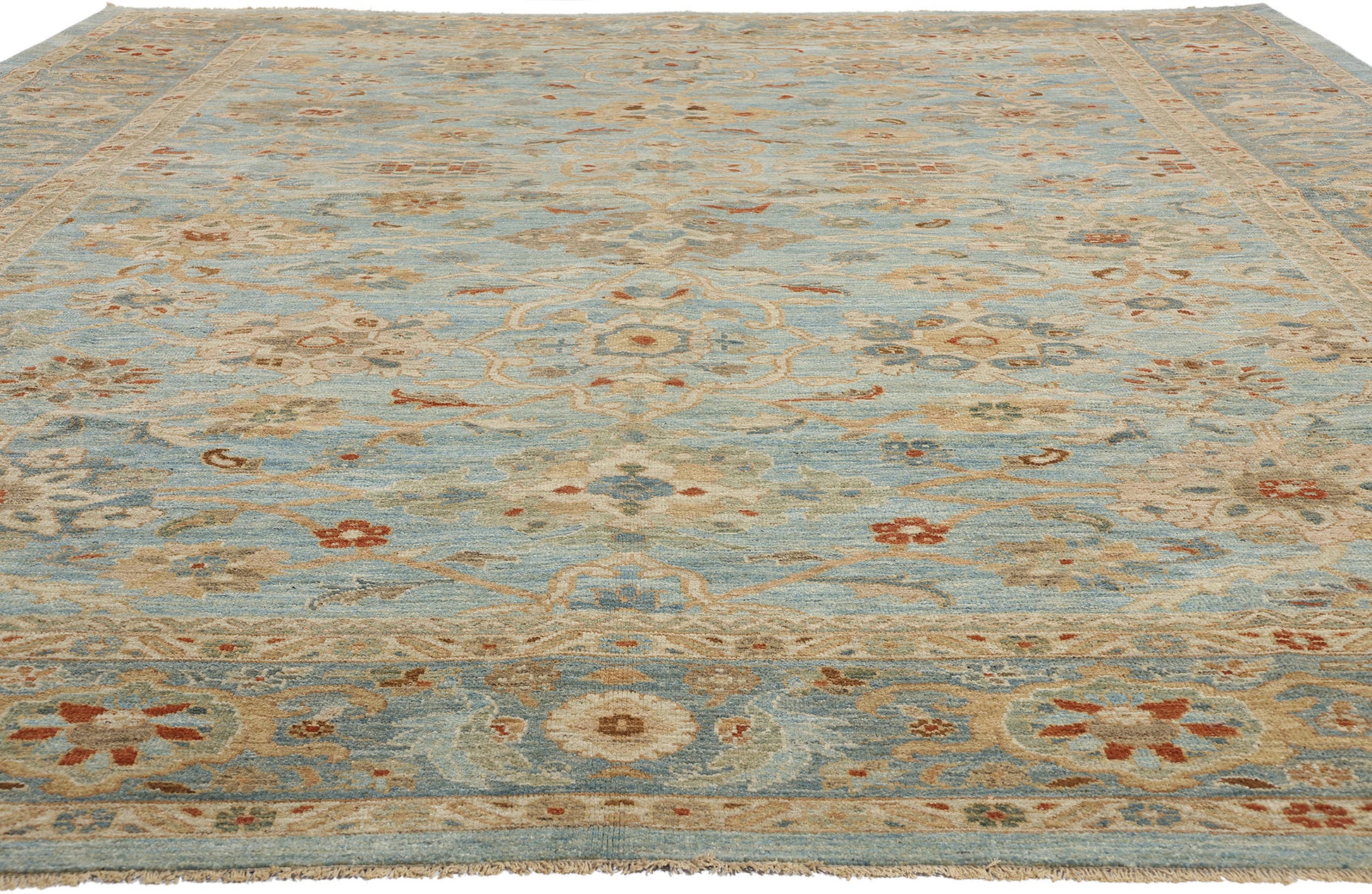 12 x 16 Modern Sky Blue Persian Sultanabad Rug 61294