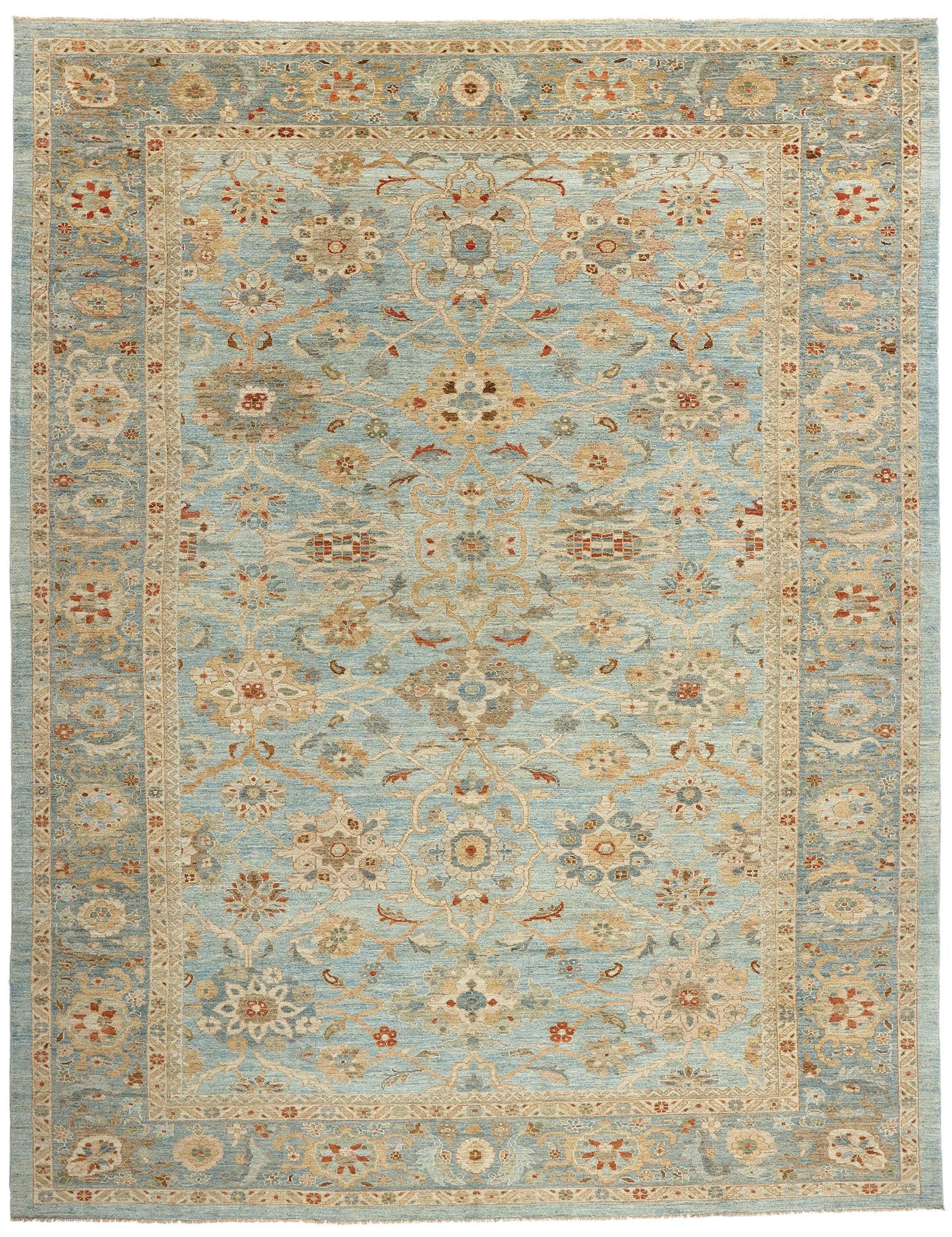 12 x 16 Modern Sky Blue Persian Sultanabad Rug 61294