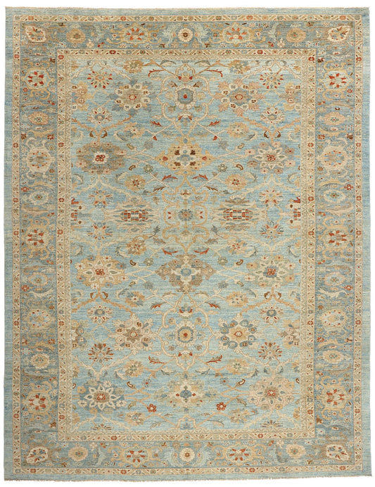 12 x 16 Modern Sky Blue Persian Sultanabad Rug 61294