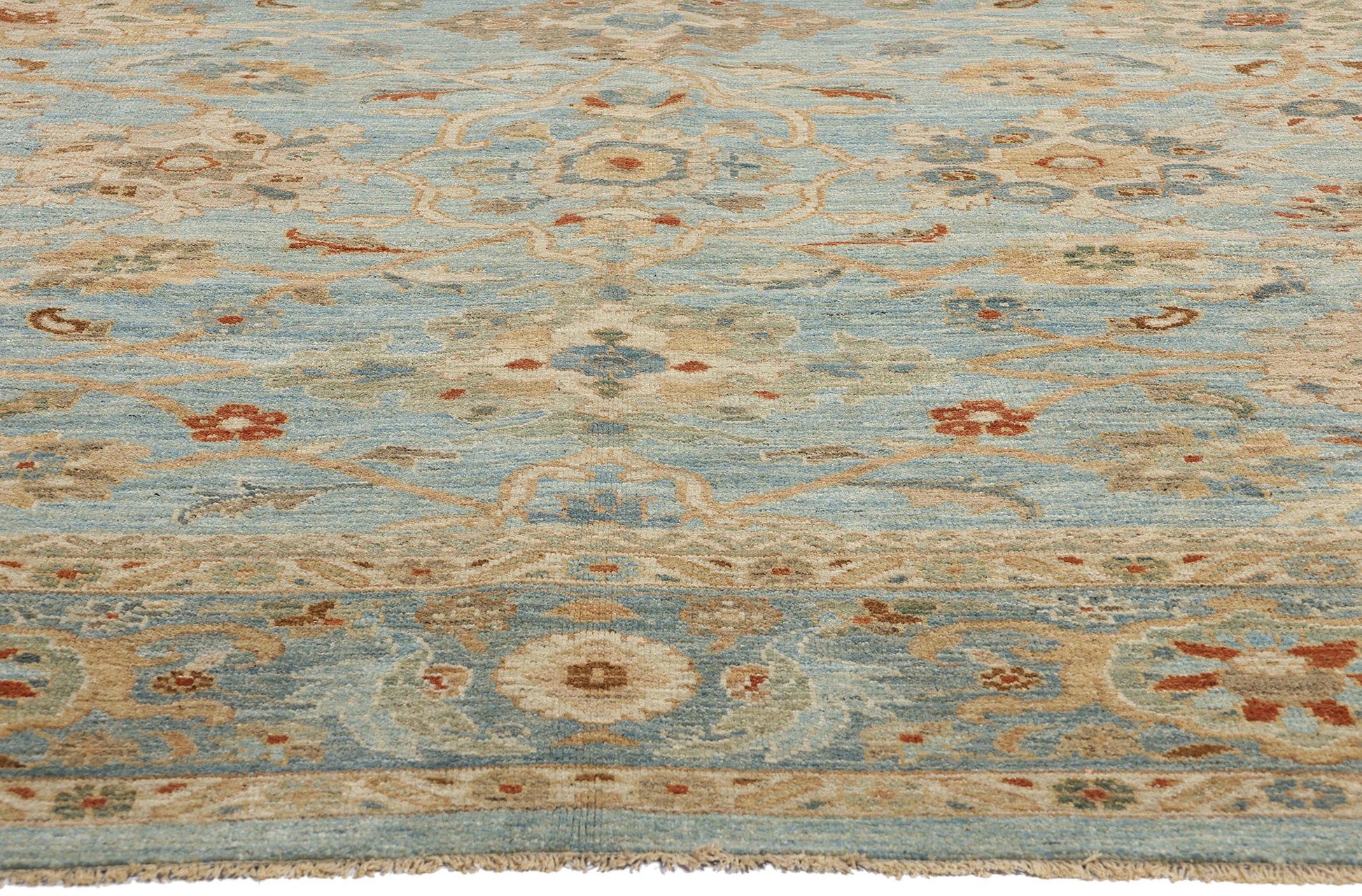 12 x 16 Modern Sky Blue Persian Sultanabad Rug 61294