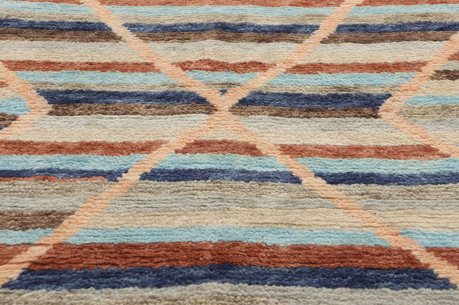 9 x 12 Modern Striped Tribal Moroccan Rug 31294