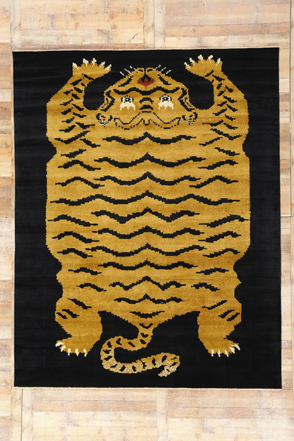 8 x 10 Modern Tibetan Tiger Rug 31324