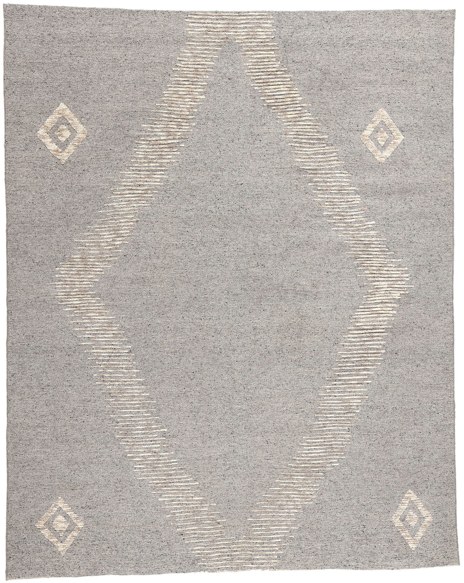 8 x 10 Modern Tribal Gray Moroccan Rug 31082