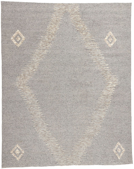 8 x 10 Modern Tribal Gray Moroccan Rug 31082