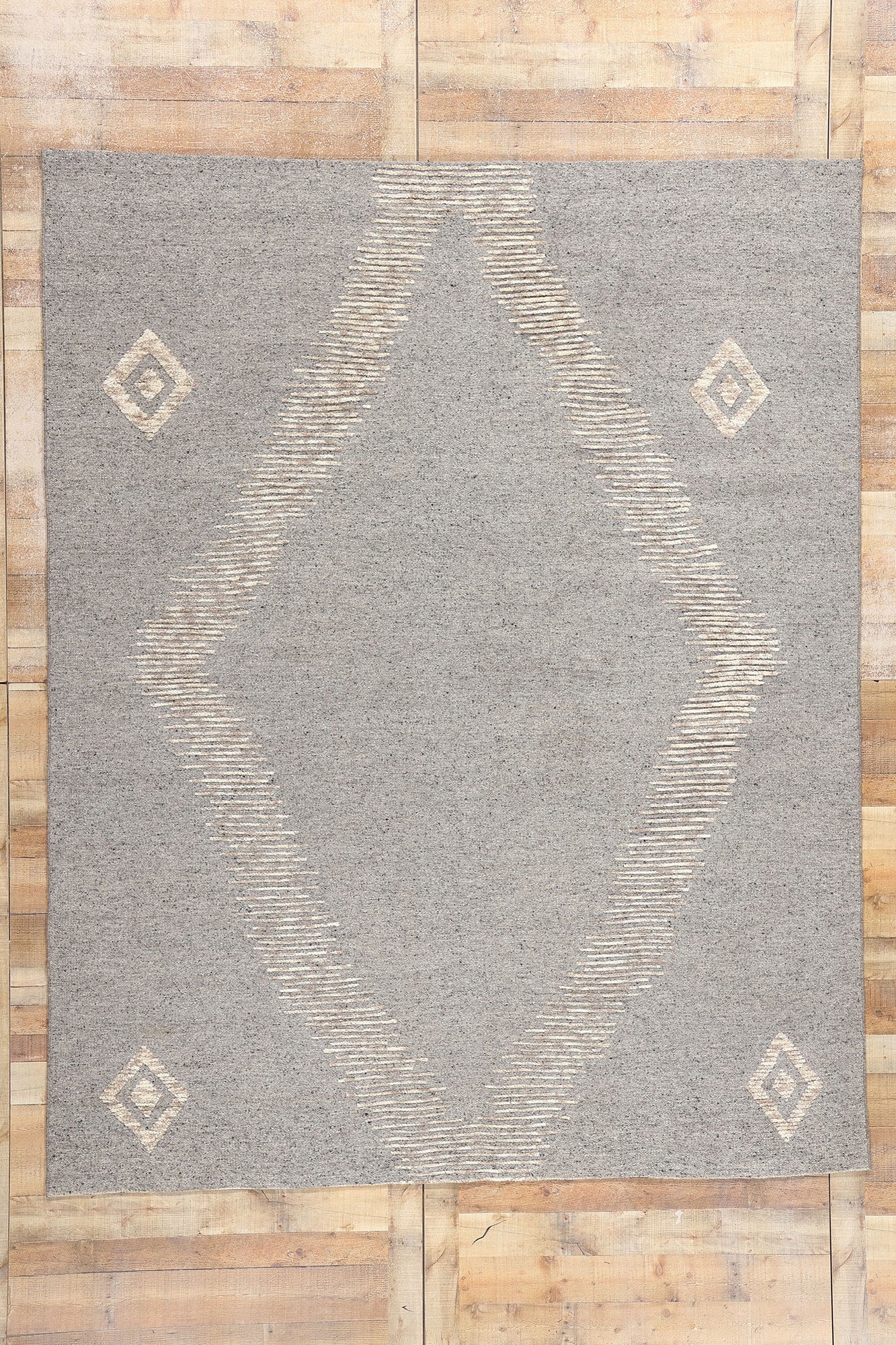 8 x 10 Modern Tribal Gray Moroccan Rug 31082
