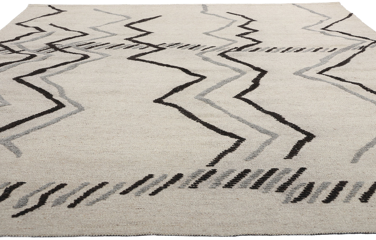 9 x 10 Modern Tribal Moroccan High-Low Rug 31254