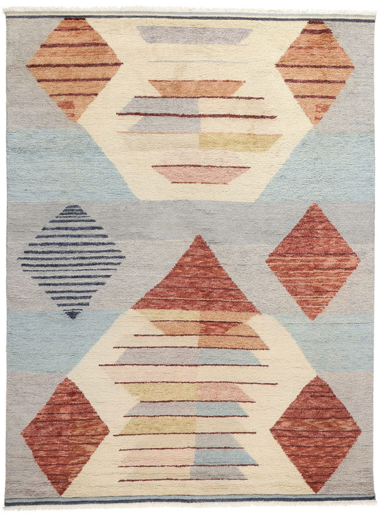 9 x 12 Modern Tribal Moroccan Rug 31327